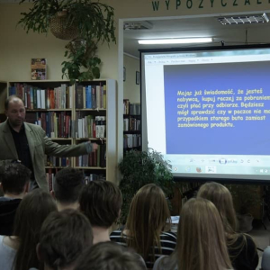 Jacek Zatorski w trakcie prezentacji